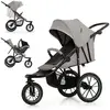 Image de Poussette Tout Terrain Sportive Helsi 2, 3 Grandes Roues, Dès La Naissance Jusqu'à 22 Kg Gris
