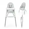 Image de Chaise Haute Bebe Pliante Avec Ceinture 5 Points Grey