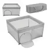 Image de Lit De Camping Pliant Multifonction Avec Parc Intégré Grey