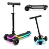 Image de Trottinette 3 Roues Led Pour Enfant Noir