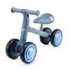 Image de Draisienne Kinderkraft Cutie Flash À 4 Roues Avec Lumières Rgb, Selle Réglable, Roulements Abec-7 Et Cadre Acier Bleu