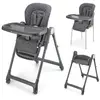 Image de Chaise Haute Évolutive 3 En 1 Réglable Gris