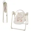 Image de Balancelle-transat Électrique Kinderkraft Swingee Avec 5 Vitesses, Pliage Compact, 8 Mélodies Et Harnais 5 Points Beige