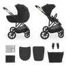 Image de Poussette Évolutive 2 En 1 Suspension Améliorée Pour Enfants À 22 Kg Venezian Black