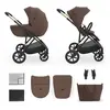 Image de Poussette Évolutive 2 En 1 Suspension Améliorée Pour Enfants À 22 Kg Velvet Mocca