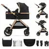 Image de Poussette Multifonction 2 En 1 Esme Avec Grandes Roues, Suspension, Pliage Compact, Transformation Nacelle En Poussette, Harnais 5 Points, Adaptateurs Travel System, Canopy Large, Panier, Jusqu’à 25 Kg . Noir