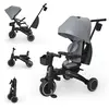 Image de Tricycle Jazz 3, Évolutif 6 Modes Dès 9 Mois Pivotant, Dossier Inclinable, Capote Upf 50+, Poignée Parent, Compact, Mode Draisienne, Roue Libre, Jusqu’à 25 Kg Gris