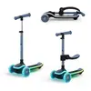 Image de Trottinette 2 En 1 Avec Siège Raket Up Évolutive, Pliable, Guidon Réglable, Roues Led Lumineuses Blue