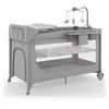 Image de Lit Parapluie Kinderkraft Leody Up 2 En 1 Avec Table À Langer, Mobile Musical, Double Niveau Et Pliage Rapide Facile Gris
