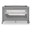 Image de Lit Parapluie Kinderkraft Leody Up 2 En 1 Avec Pliage Rapide, Double Niveau, Entrée Zippée, Roulettes Et Maille Aérée Gris