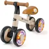 Image de Draisienne Kinderkraft Cutie Flash À 4 Roues Avec Lumières Rgb, Selle Réglable, Roulements Abec-7 Et Cadre Acier Beige