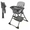 Image de Kinderkraft Highchair Foldee - Chaise De Salle À Manger Pliable Gris
