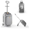 Image de Valise 2 En 1 Kinderkraft Cabby Enfant Cabine 20l Avec Siège Confortable 4 Roues Blocage Poignée Réglable Grey