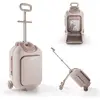 Image de Valise Cabine Enfant Kinderkraft Cabby 2 En 1 Porteur Avec Siège Roues Lumineuses Pliable Compacte 20l Pink