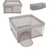 Image de Parc Bébé Ziki Pliable Avec Entrée Latérale Zippée, Structure En Acier Et Sac De Transport Inclus Pratique Beige