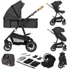Image de Poussette 3en1 Amber Jusqu'à 22 Kg Avec Nacelle, Siège-auto, Sac Et Accessoires Grey Graphite