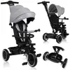 Image de Tricycle Évolutif 2en1 Berry Dès 9 Mois Avec Sonnette Et Porte-gobelet Grey Stone