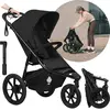 Image de Poussette Tout-terrain Azura Jusqu'à 22 Kg Avec Frein Double Et Habillage Pluie Black Onyx