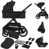 Image de Poussette 3en1 Layla Jusqu'à 22 Kg Avec Nacelle, Siège-auto Et Accessoires Black Onyx