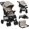 Image de Poussette Tout-terrain Emma 6-36 Mois Avec Sac Et Pliage Rapide Beige Latte
