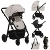 Image de Poussette 3en1 Amber Plus Avec Nacelle, Siège-auto, Sac Et Accessoires Beige Sand