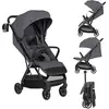 Image de Poussette Ultra-compacte Bess Légère Avec Pliage Rapide, Compatible Avion Grey Stone