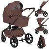 Image de Poussette 2en1 Freya Avec Nacelle Pliable Avec Le Châssis Et Accessoires Brown Chocolate