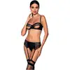 Image de Ensemble 3 Pièces Astrida Leather Collection Noir