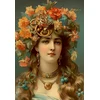 Image de Fille avec Couronne de Fleurs 1000 Pièces Roovi