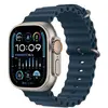 Image de Apple Watch Ultra 2 (2023) GPS + Cellular 49 mm - Titane Titane naturel - Bracelet Océan Bleu en occasion ou reconditionné