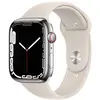 Image de Apple Watch Series 7 (2021) GPS + Cellular 45 mm - Acier inoxydable Argent - Bracelet sport Lumière stellaire en occasion ou reconditionné