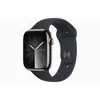 Image de Apple Watch Series 9 (2023) GPS + Cellular 45 mm - Acier inoxydable Graphite - Bracelet sport Noir en occasion ou reconditionné