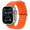 Image de Apple Watch Ultra 2 (2023) GPS + Cellular 49 mm - Titane Titane naturel - Bracelet Océan Orange en occasion ou reconditionné