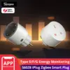 Image de SONOFF S60ZB iPlug Zigbee prise intelligente surveillance de l'énergie prise sans fil minuterie commutateur intelligent commande vocale Google Home Amazon Alexa