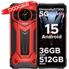 Image de Téléphone robuste DOOGEE S200 Plus 5G AI 36 Go (16+20) 512 Go Dimensity 7300 pour jeux, écran arrière de 1,32'', écran principal