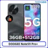 Image de DOOGEE Note59 Pro + 5G Smartphone 36GB 512GB 6.75 "HD + 120Hz UNISOC T8200 50MP caméra 6250mAh batterie Android 15 NFC téléphone portable