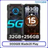 Image de Téléphone robuste DOOGEE Blade20 Play 5G, 32 Go de RAM + 256 Go de ROM, écran 6,6'', batterie 10300 mAh, haut-parleur 125 dB, smartphone IA Gemini 50 MP