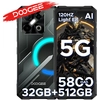 Image de Téléphone robuste DOOGEE Blade GT Pro 5G 32 Go (12+20) 512 Go, ultra-fin 10,5 mm, effet lumière LED, appareil photo AI 100MP