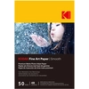 Image de KODAK Fine Art Paper - Papier Photo Mat, Pack de 50 Feuilles, 180g/m², Format A6 (10x15cm), Impression Jet d'Encre Effet Lisse, Qualité Supérieure pour Vos Souvenirs - Excellent état en occasion ou reconditionné