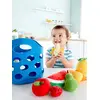 Image de Panier De Fruits En Tissu Bleu