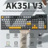 Image de Clavier mécanique de jeu Ajazz AK35I V3 MAX avec batterie 8000 mAh, tri-mode (filaire, Bluetooth, sans fil), écran couleur TFT, hot-swappable
