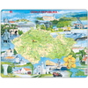 Image de Puzzle Cadre - Carte de la République Tchèque (en Tchèque) 78 Pièces Larsen