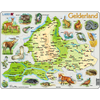 Image de Puzzle Cadre - Carte de Gelderland et ses Animaux (en Allemand) 61 Pièces Larsen