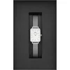 Image de Montre femme Daniel Wellington Quadro Pressed Sterling Gris 20x26 mm DW00100438