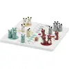 Image de Jeu De Petits Chevaux En Bois Edvin Blanc, Rouge, Bleu