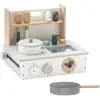 Image de Mini Cuisine Enfant En Bois Bistro Gris, Blanc, Bleu