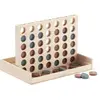 Image de Jeu Puissance 4 En Bois Beige, Orange, Bleu
