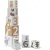 Image de Cubes Empilables Edvin (10 Pièces) Blanc, Marron, Vert