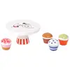 Image de Présentoir À Cupcakes En Bois Pour Dînette Blanc, Rouge, Noir