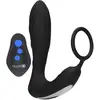 Image de Plug anal vibrant et cockring e-stim télécommandé